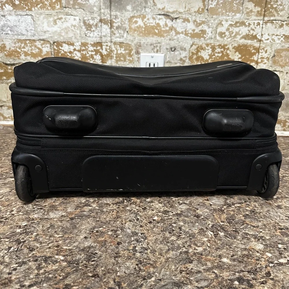 Tumi Rolling Briefcase Mens OS Black Good Ballistic Nylon Leather Travel Bag